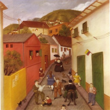 La Calle Fernando Botero Pinturas al óleo